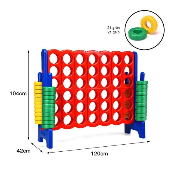 Connect Four Game 4 Wins Board sett fire på rad med 42 Jumbo-ringer