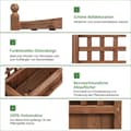 Miniatyrbilde 5 av 5: Hagespalier blomsterkasse med espalier planter i heltre 64,5 x 28 x 75 cm mørkebrun