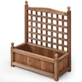 Miniatyrbilde 2 av 5: Hagespalier blomsterkasse med espalier planter i heltre 64,5 x 28 x 75 cm mørkebrun
