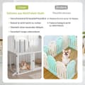 Miniatyrbillede 4 af 5: Dog Gate kravlegård Fritstående Hundehegn med 6 Paneler 366 x 80 cm Hvid