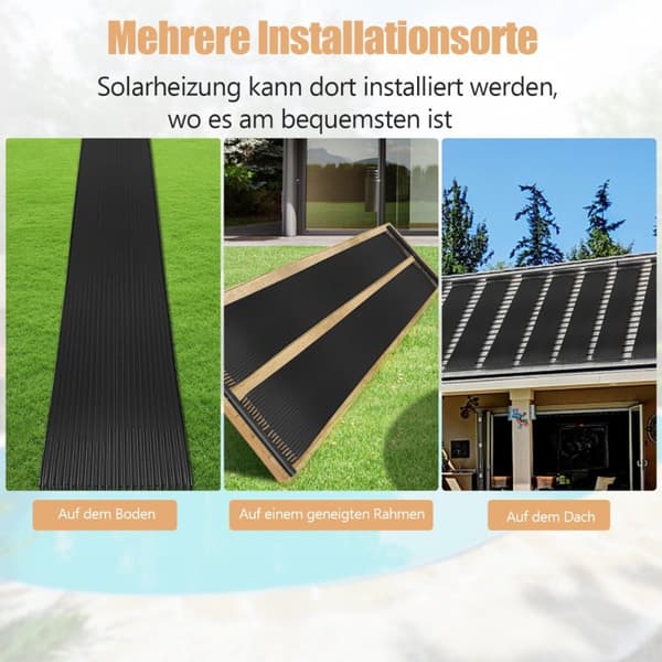 Uima-altaan lämmitys 500 x 75 cm aurinkokeräinpaneelit 21500 l maan sisäisiin ja maanpäällisiin altaisiin