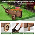 Miniatyrbilde 5 av 5: Plantevogn Dekorativ blomstervogn med hjul 81 x 40 x 38,5 cm Brun