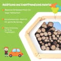 Miniatyrbilde 4 av 5: 12-delt balansebjelke med 6 balansesteiner, fritt kombinerbar, laget av tre for barn