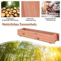 Miniatyrbilde 4 av 5: Hevet hageseng plantekasse laget av grantre for hage 91,5 x 18 x 16 cm brun