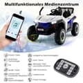 Miniatyrbillede 4 af 5: 2-personers 12V børnebil med musik og forlygter 118 x 74 x 71 cm-Hvid