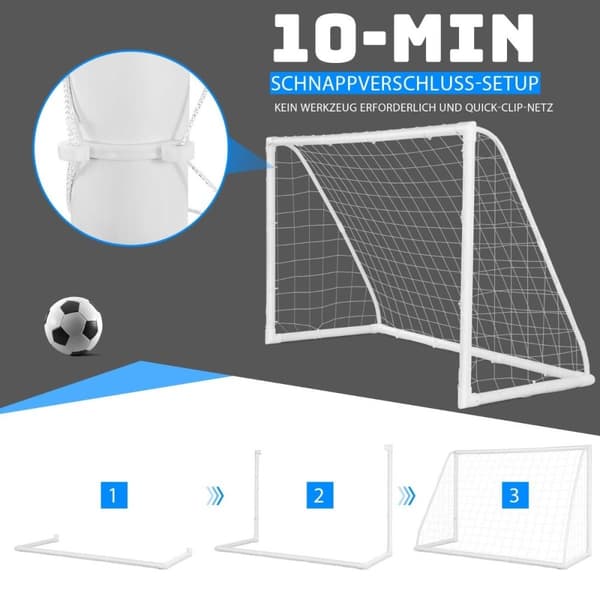 180 x 120 cm barnfotbollsmål för spel och träning av barn och tonåringar från 6 år