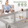 Miniatyrbilde 3 av 5: Babylekegrind med 50 baller og 2 dører og pustende nett og Grå glidelås