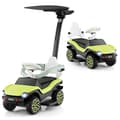 Miniatyrbillede 1 af 5: Licenseret 3-i-1 Volkswagen ride-on bil med tredobbelt justerbart skubbehåndtag 96 x 40 x 93 Grøn