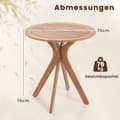 Miniatyrbilde 2 av 5: Værbestandig hagebord laget av akasietre Rundt trebord Sidebord Balkongbord Bistrobord