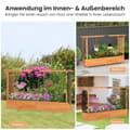 Miniatyrbilde 5 av 5: Opphøyd treseng med espalier og hengende tak og espalierplanter 200 x 44 x 114 cm