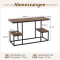 Miniatyrbilde 3 av 5: TV-konsollbord for 50-tommers TV-er, industriell mediekonsoll med åpne hyller, 108 x 40 x 65 cm, rustikk brun