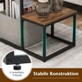 Miniatyrbilde 5 av 5: TV-konsollbord for 50-tommers TV-er, industriell mediekonsoll med åpne hyller, 108 x 40 x 65 cm, rustikk brun