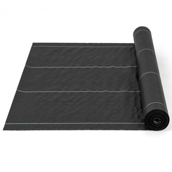 Ugrasbekjempende fleece 50m² hagefleece mot ugress ugressfilm PP svart 50 x 1m-100 g/m²
