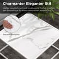 Miniatyrbilde 3 av 4: Sofabord marmorlook rektangulært salongbord med metallramme 70 x 70 x 40 cm hvit