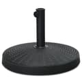 Miniatyrbillede 2 af 5: Parasolfod 22 kg paraplyfod lavet af syntetisk harpiks i rattan look 52 x 36 cm sort
