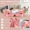 Miniatyrbild 1 av 5: Moduluppbyggd barnsoffa, leksoffa, modulsoffa med avtagbart överdrag, 105,5 x 101 x 48 cm, rosa
