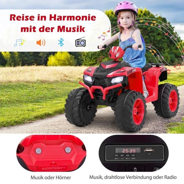 24V Electric Kids Quad Electric Quad med trådløs forbindelse Electric Quad Rød