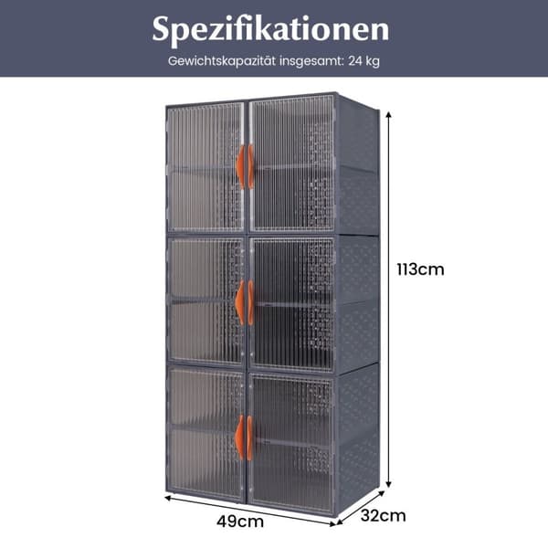 12 plastopbevaringsbeholdere med låg stabelbare og gennemsigtige PP-opbevaringsbokse