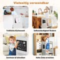 Miniatyrbillede 3 af 5: 2 i 1 køkkenhjælper læringstårn med 3 justerbare højder &amp; Tavle Trin skammel Læringsstol Hvid