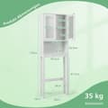 Pikkukuva 3 / 5: WC-kaappi vapaasti seisova kylpyhuoneen wc-hylly wc:n yläpuolella 58 x 19 x 170 cm valkoinen