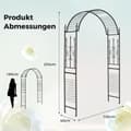 Miniatyrbilde 3 av 5: Rosebue metallhagebue for klatreplanter espalierbue til bryllupsfest i bakgården 143 x 40 x 234 cm