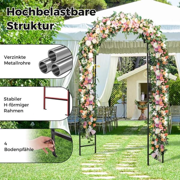 Rosebue metallhagebue for klatreplanter espalierbue til bryllupsfest i bakgården 143 x 40 x 234 cm