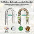 Miniatyrbilde 5 av 5: Rosebue metallhagebue for klatreplanter espalierbue til bryllupsfest i bakgården 143 x 40 x 234 cm