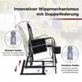 Miniatyrbild 3 av 5: Hopfällbar campingstol med gungfunktion & mugghållare & sidoficka fiskestol