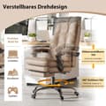 Pikkukuva 5 / 5: Ergonominen työtuoli sisäänvedettävällä jalkatuella Executive-tuoli pöytätuoli kahvi