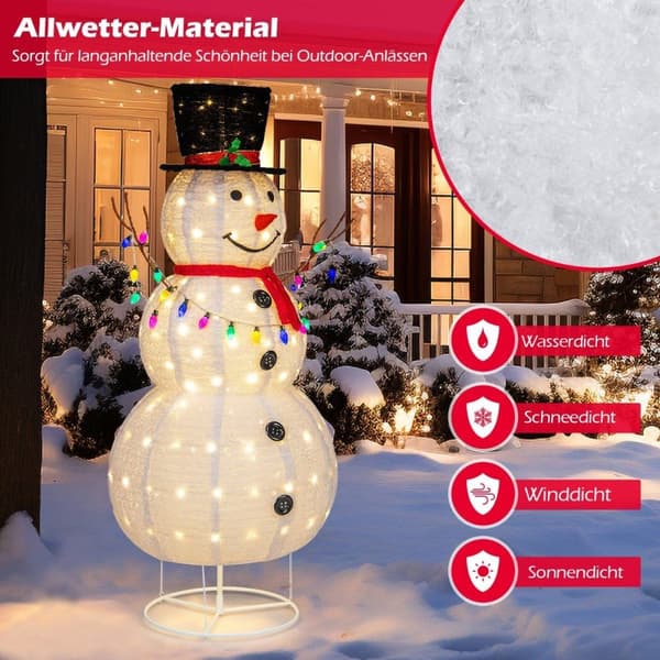180 cm LED-lumiukkovalaistu jouluhahmo, jossa 180 lämpimän valkoista LED-valoa