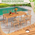 Miniatyrbillede 5 af 5: Havebord akacietræ 200 x 90 cm stort terrassebord til 8 personer natur