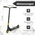 Miniatyrbillede 2 af 5: Stuntscooter med 360 styring &amp; PU hjul &amp; Aluminium Deck Stunt Scooter Sjov Scooter Sort