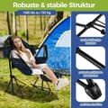 Miniatyrbilde 4 av 5: Campingstol med fotstøtte &amp; justerbar ryggstøtte &amp; nakkestøtte &amp; koppholder fiskestol marineblå