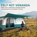 Miniatyrbild 3 av 5: Stort tält med markis & golv & 2 rum & 2 ingångar & bärväska campingtält familjetält L