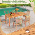 Miniatyrbilde 5 av 5: Hagebord akasietre 170 x 90 cm stort terrassebord for 6 personer naturell
