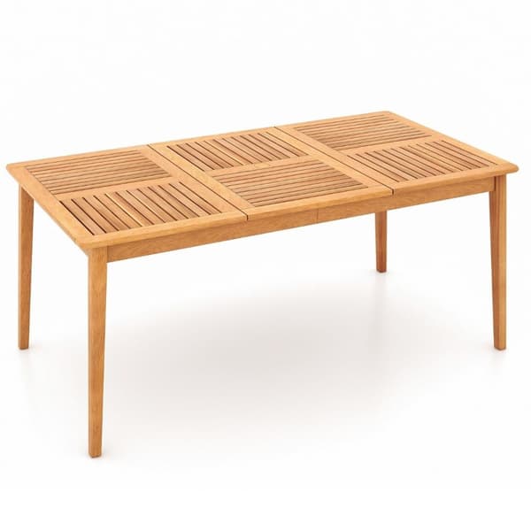 Hagebord akasietre 170 x 90 cm stort terrassebord for 6 personer naturell
