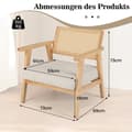 Miniatyrbilde 2 av 5: Loungestol med ryggstøtte i rotting Spisestol med polstret sete Polstret lesestol