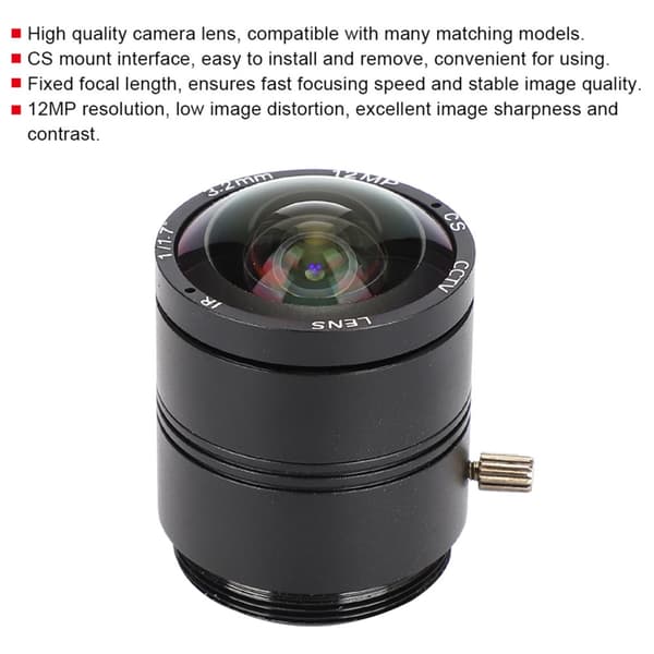 3,2 mm CCTV-lins, professionell säkerhetsövervakning, fast fokus, telefoto-design