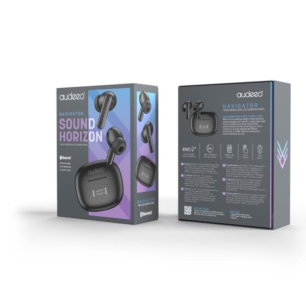 Hovedtelefoner In-Ear TWS ENC LED Navigator Sort
