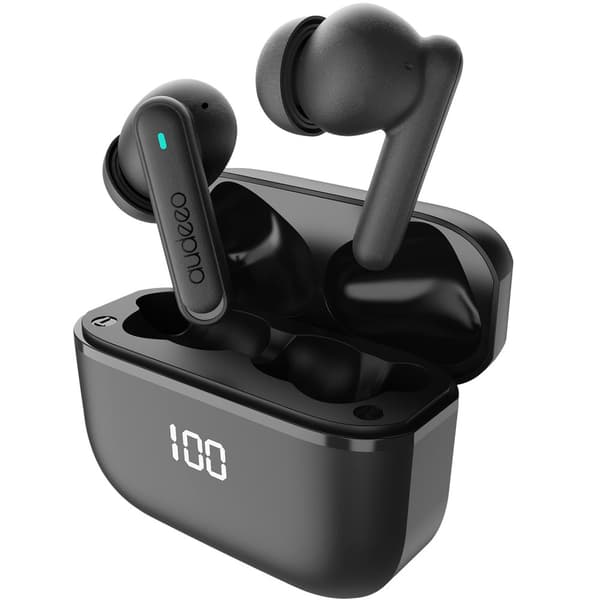 Hodetelefoner In-Ear ANC ENC LED Aeropods Svart