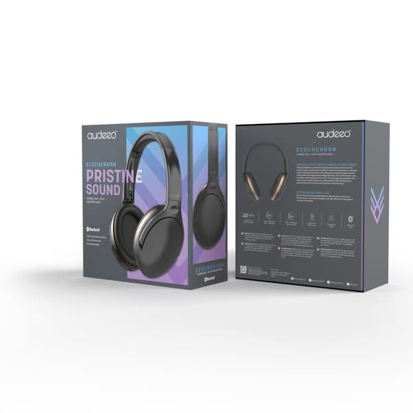 Hovedtelefoner Over-Ear Hybrid ANC ENC Serenehush Sort