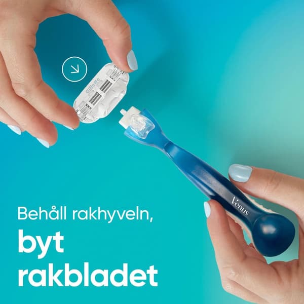 Glatt barberhøvel + 2 barberblader