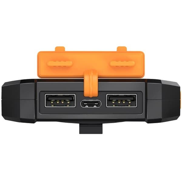 PowerBank 6.000 mAh 10W Solcelle Sort/Orange