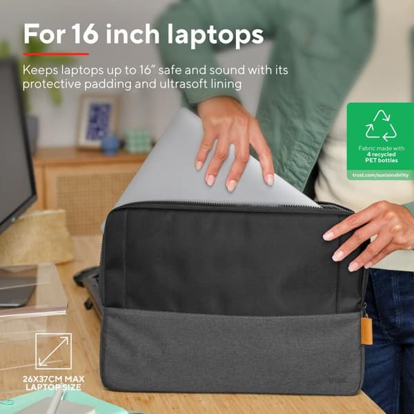 Lisboa Sleeve för laptop 16" Svart