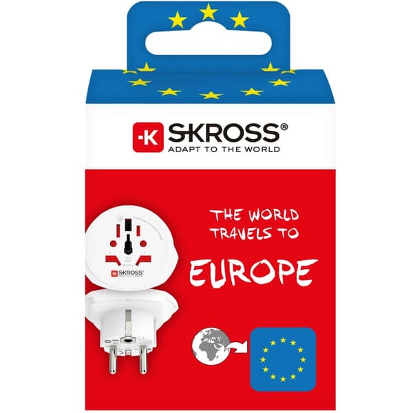 Reiseadapter World to Europe Grounded