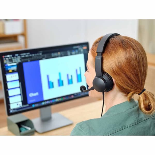 Ayda PC-headset 3,5mm Svart