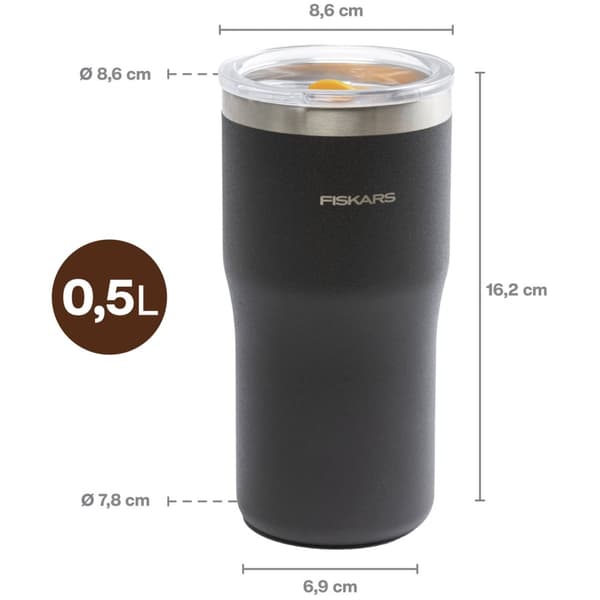 Termokrus sort 0,5 liter On-the-go krus