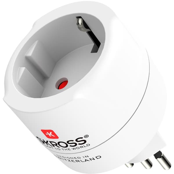 Reiseadapter Europa til Sveits/Italia/Brasil Jordet