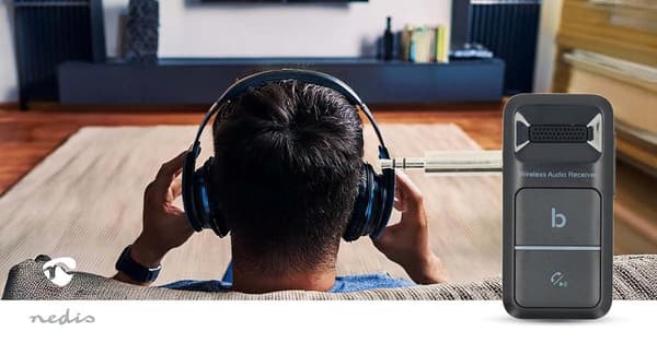 Bluetooth®-mottaker | Tilkoblingsutgang: USB-C™ hunn / 3,5 mm | AAC / SBC | Automatisk avslåingsfunksjon | Svart