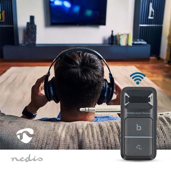Bluetooth®-mottaker | Tilkoblingsutgang: USB-C™ hunn / 3,5 mm | AAC / SBC | Automatisk avslåingsfunksjon | Svart